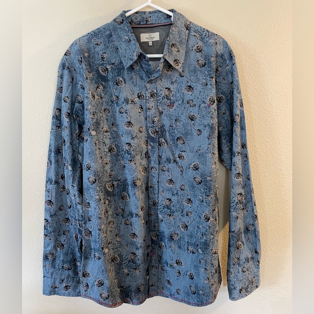 Burnside Blue Rose Casual Dress shirt